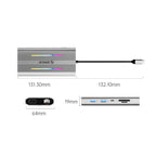 Orico XDR 12in1 RGB USB-C prijungimo stotis 3x USB-A USB-C PD 100W HDMI 4K VGA RJ45 Gigabit SD ir microSD kortelės...