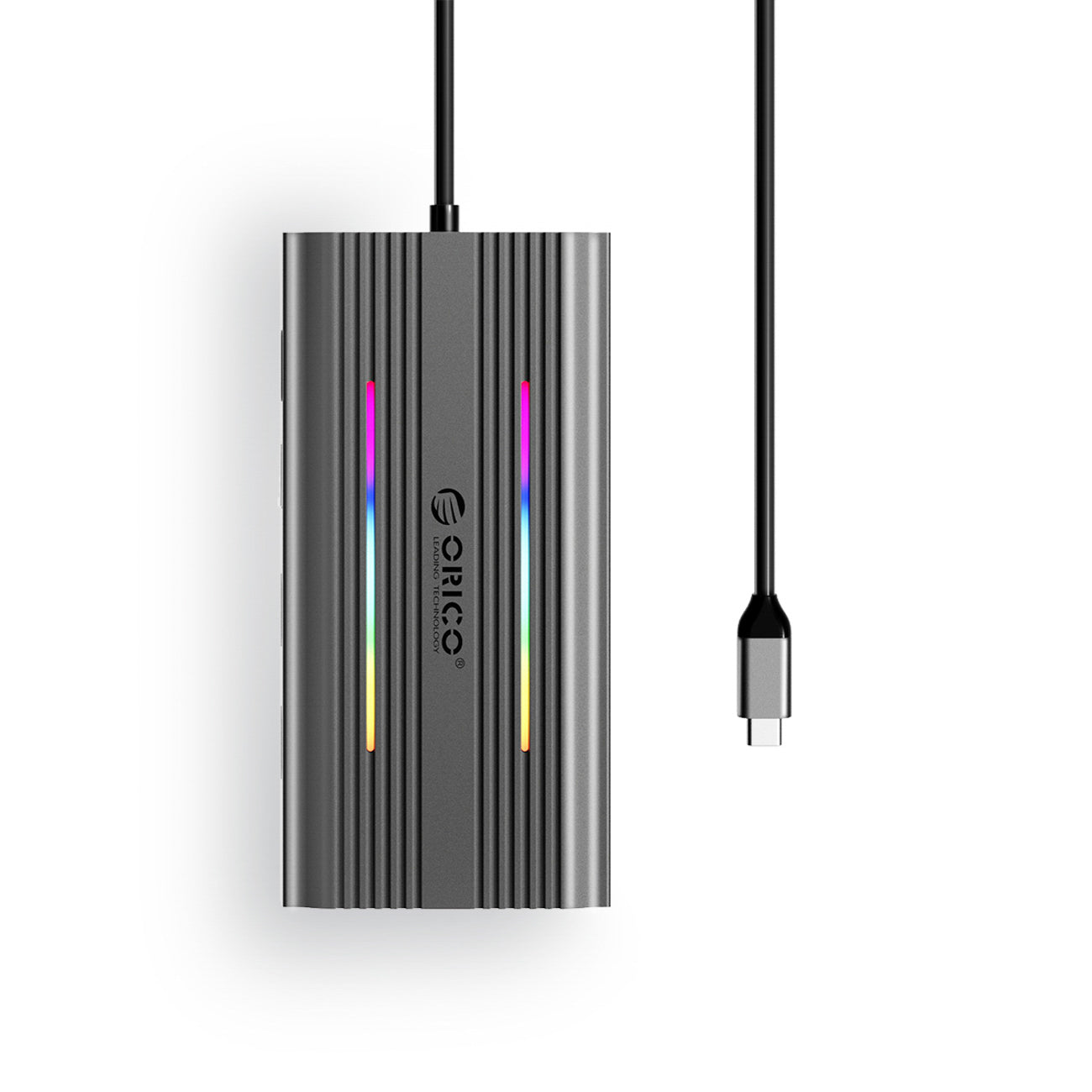 Orico XDR 12in1 RGB USB-C prijungimo stotis 3x USB-A USB-C PD 100W HDMI 4K VGA RJ45 Gigabit SD ir microSD kortelės...