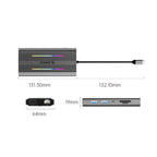 Orico XDR 12in1 RGB USB-C prijungimo stotis 3x USB-A USB-C PD 100W HDMI 4K VGA RJ45 Gigabit SD ir microSD kortelės...
