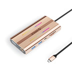 Orico XDR 12in1 RGB USB-C pristarto stotis USB-A USB-C 2x HDMI 4K 60 Hz DisplayPort 4K 60 Hz RJ45 Gigabit PD 100W SD ir...