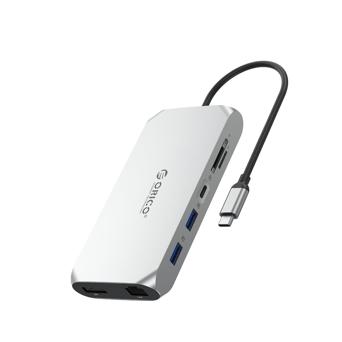 Orico XCR 12in1 USB-C Docking Station 2x USB-A 3.1 1x USB-A 2.0 1x USB-C PD 100W 1x USB-C 3.1 2x HDMI 2.0 4K 60 Hz 1x...