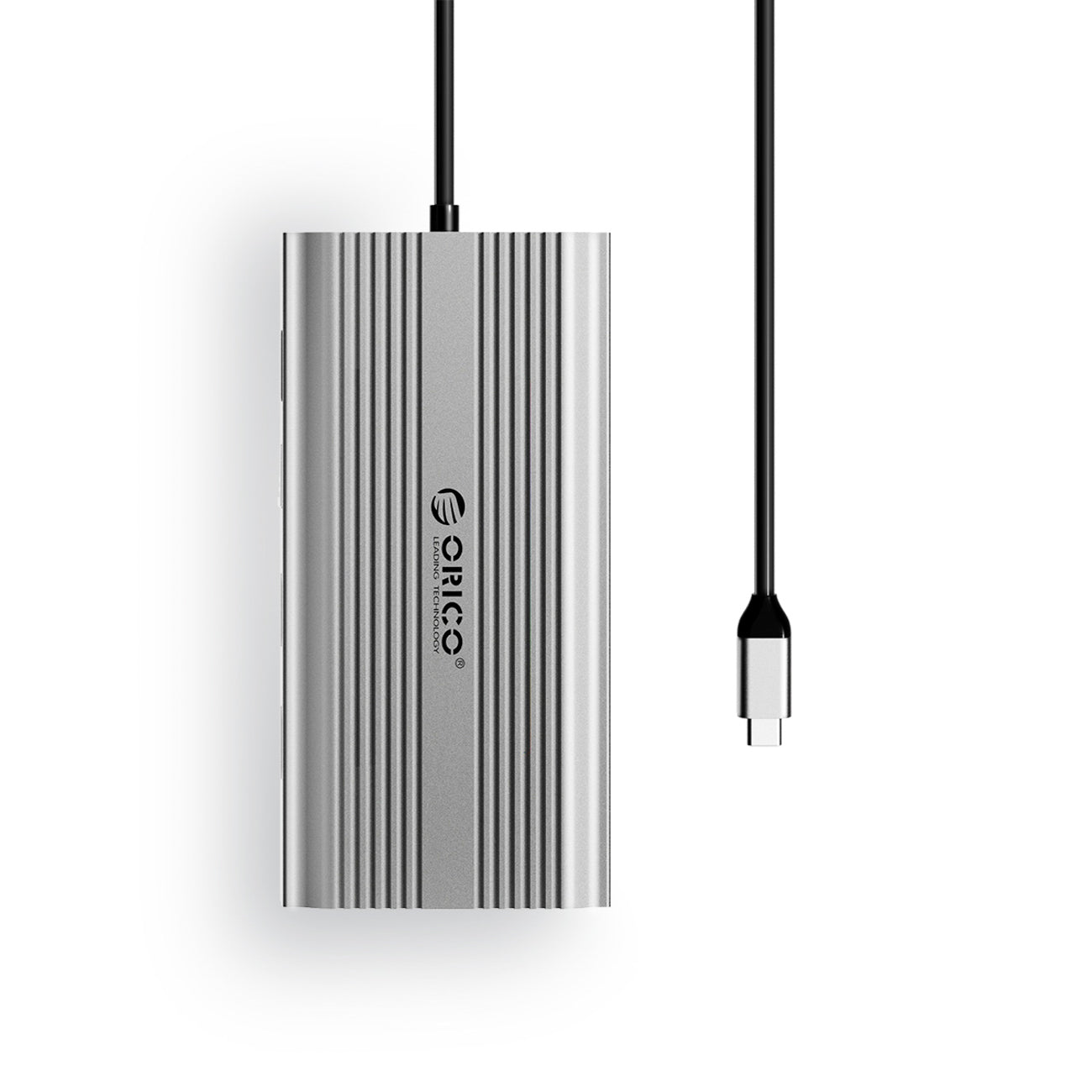 Orico XDR 12in1 USB-C stotis USB-A USB-C HDMI 4K VGA RJ45 Gigabit PD 100W SD ir microSD kortelės skaitytuvas - Sidabrinė...