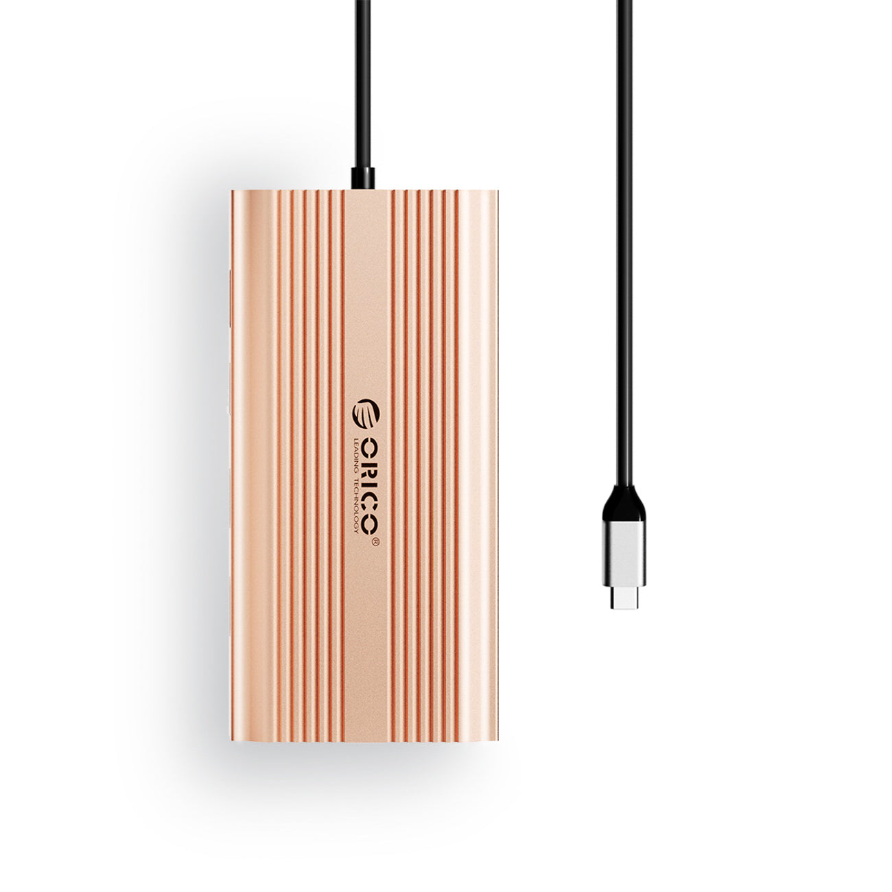 Orico XDR 12-in-1 USB-C stotis USB-A USB-C HDMI 4K VGA RJ45 Gigabit PD 100W SD ir microSD kortelės skaitytuvas - Rožinė...
