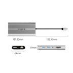 Orico XDR 12in1 USB-C stotis USB-A USB-C 2x HDMI 4K 60Hz DisplayPort 4K 60Hz RJ45 Gigabit PD 100W SD ir microSD kortelės...