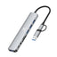 Šakotuvas Wozinsky WAH-81 8-in-1 su USB 3.0, SD kortelių skaitytuvu ir garso išvestimi - pilkas -- USB Hubs