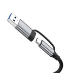 Šakotuvas Wozinsky WAH-81 8-in-1 su USB 3.0, SD kortelių skaitytuvu ir garso išvestimi - pilkas -- USB Hubs