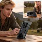 Tech-Protect Kevlar Cam+ 2-Set dėklas Samsung Galaxy A57 5G - Juodas -- Samsung Galaxy A57 5G