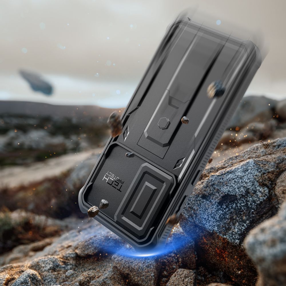 Tech-Protect Kevlar Cam+ 2-Set dėklas Samsung Galaxy A57 5G - Juodas -- Samsung Galaxy A57 5G