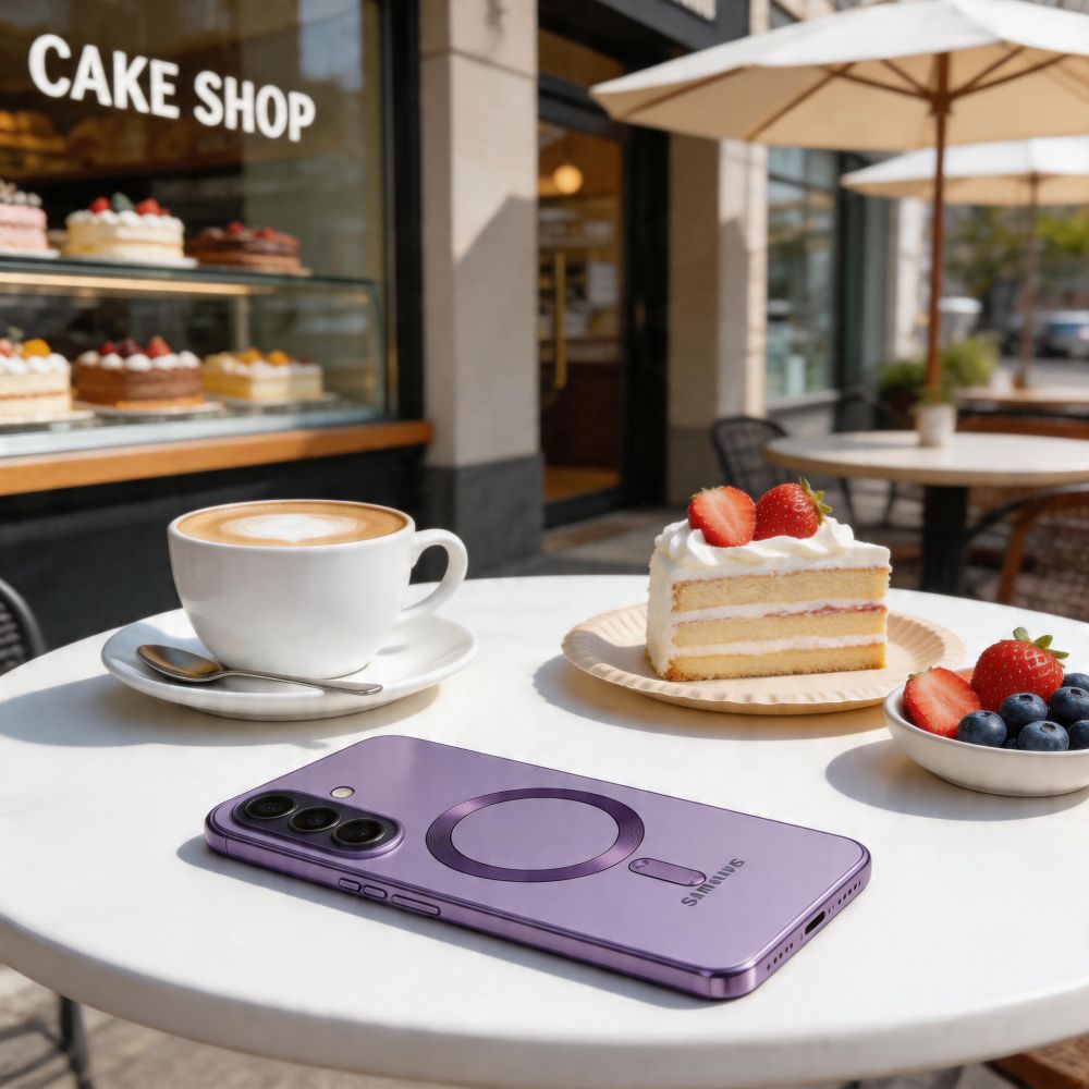 Tech-Protect MagFlex MagSafe dėklas Samsung Galaxy A57 5G - Skaidrus violetinis -- Samsung Galaxy A57 5G