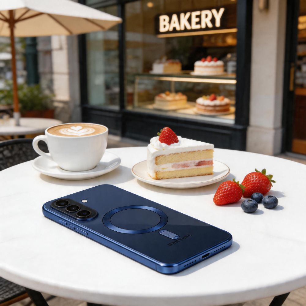 Tech-Protect MagFlex MagSafe dėklas Samsung Galaxy A57 5G - Skaidrus mėlynas -- Samsung Galaxy A57 5G