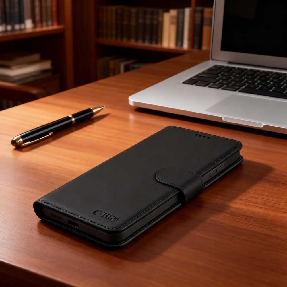 Tech-Protect Wallet MagSafe dėklas Samsung Galaxy S26 Ultra - Matinė juoda -- Samsung Galaxy S26 Ultra
