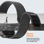 Spigen Athlex Air 2 dirželis Apple Watch 44/45/46/49mm - juodas ir pilkas -- Apple Watch 44/45/46/49mm