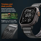 Spigen Athlex Air 2 dirželis Apple Watch 44/45/46/49mm - juodas ir pilkas -- Apple Watch 44/45/46/49mm