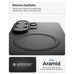 Spigen AirSkin Aramid Mag MagSafe dėklas, skirtas Samsung Galaxy S26 Ultra - juodas -- Samsung Galaxy S26 Ultra