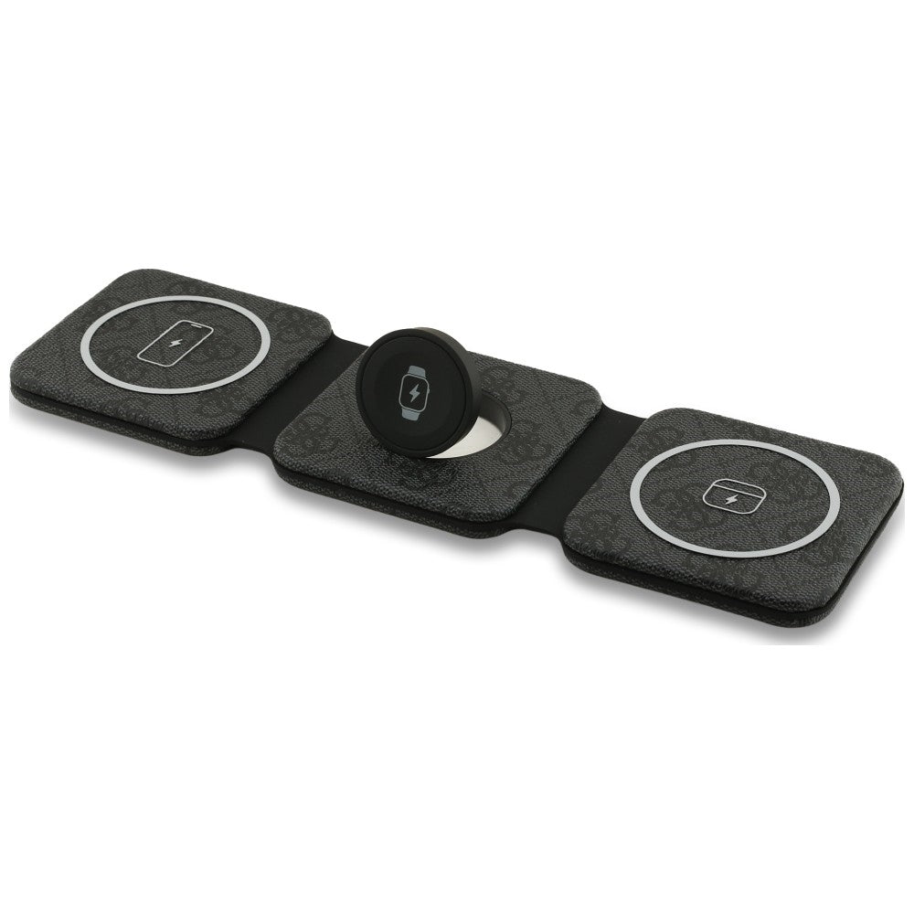 Indukcinis kroviklis Guess 4G 3in1 15W MagSafe - juodas -- Cell phone chargers