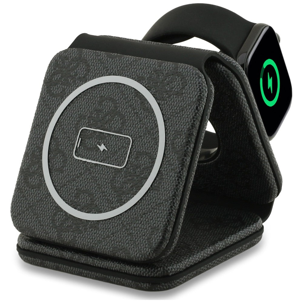 Indukcinis kroviklis Guess 4G 3in1 15W MagSafe - juodas -- Cell phone chargers