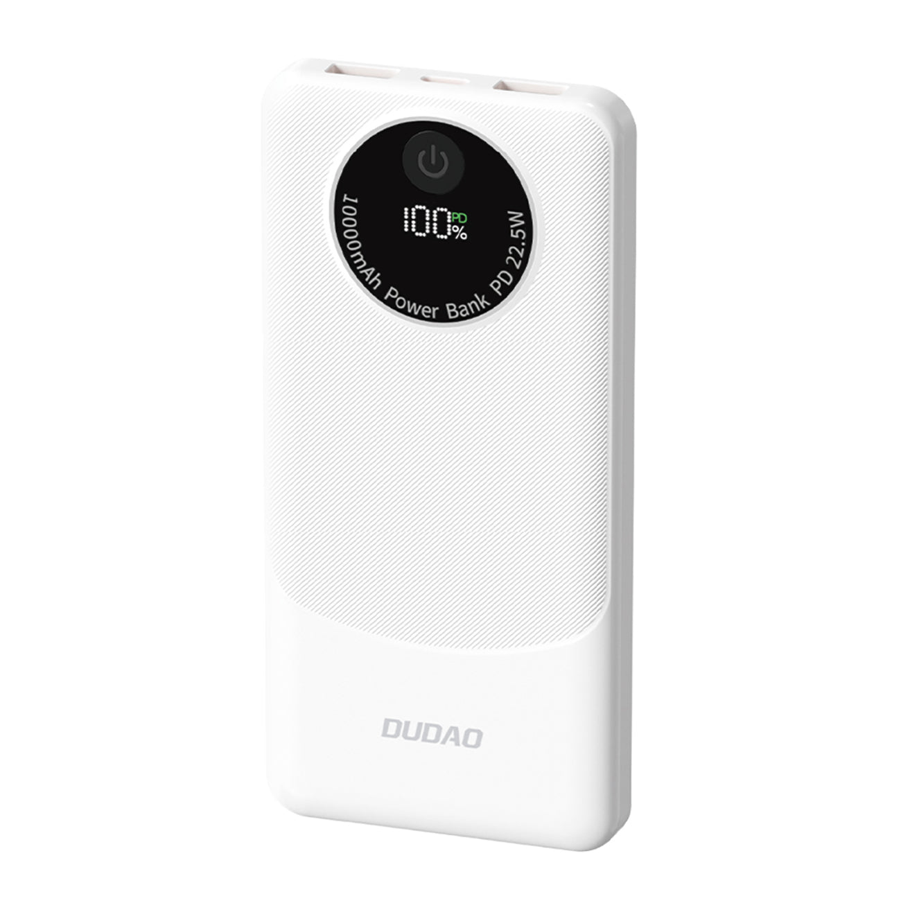 Powerbank Dudao K12 10000mAh PD22.5W USB-A, USB-C – Baltas -- Powerbanks