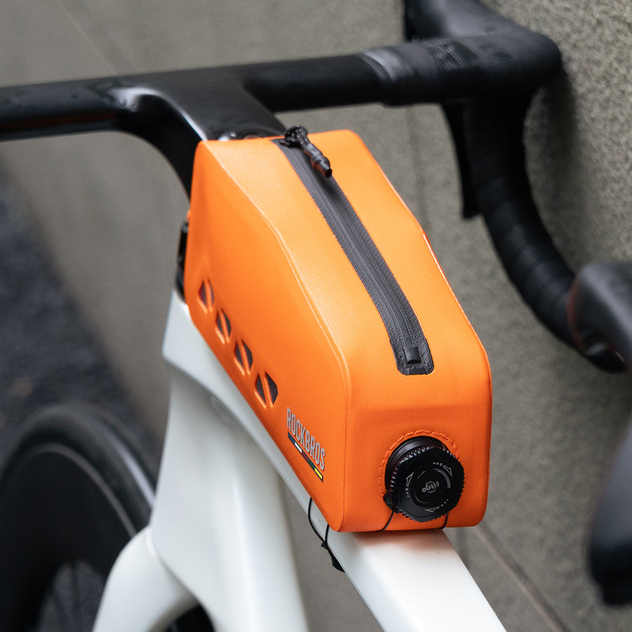 Rockbros ROAD TO SKY AS-142 neperleidžiantis vandens rėmo krepšys 1L - Oranžinis -- Bicycle Bags