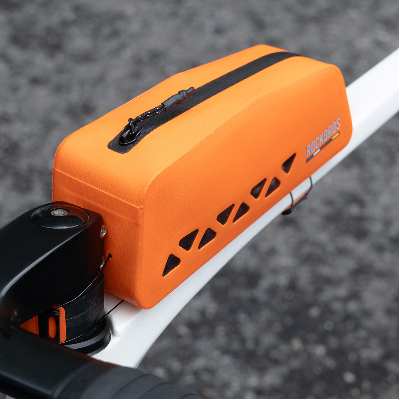 Rockbros ROAD TO SKY AS-142 neperleidžiantis vandens rėmo krepšys 1L - Oranžinis -- Bicycle Bags