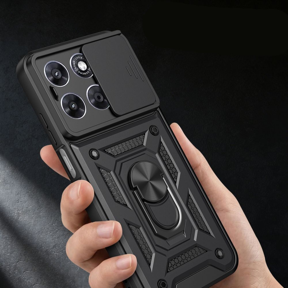Tech-Protect CamShield Pro dėklas Motorola Moto G67 / G77 - Juodas -- Motorola Moto G67 / Motorola Moto G77