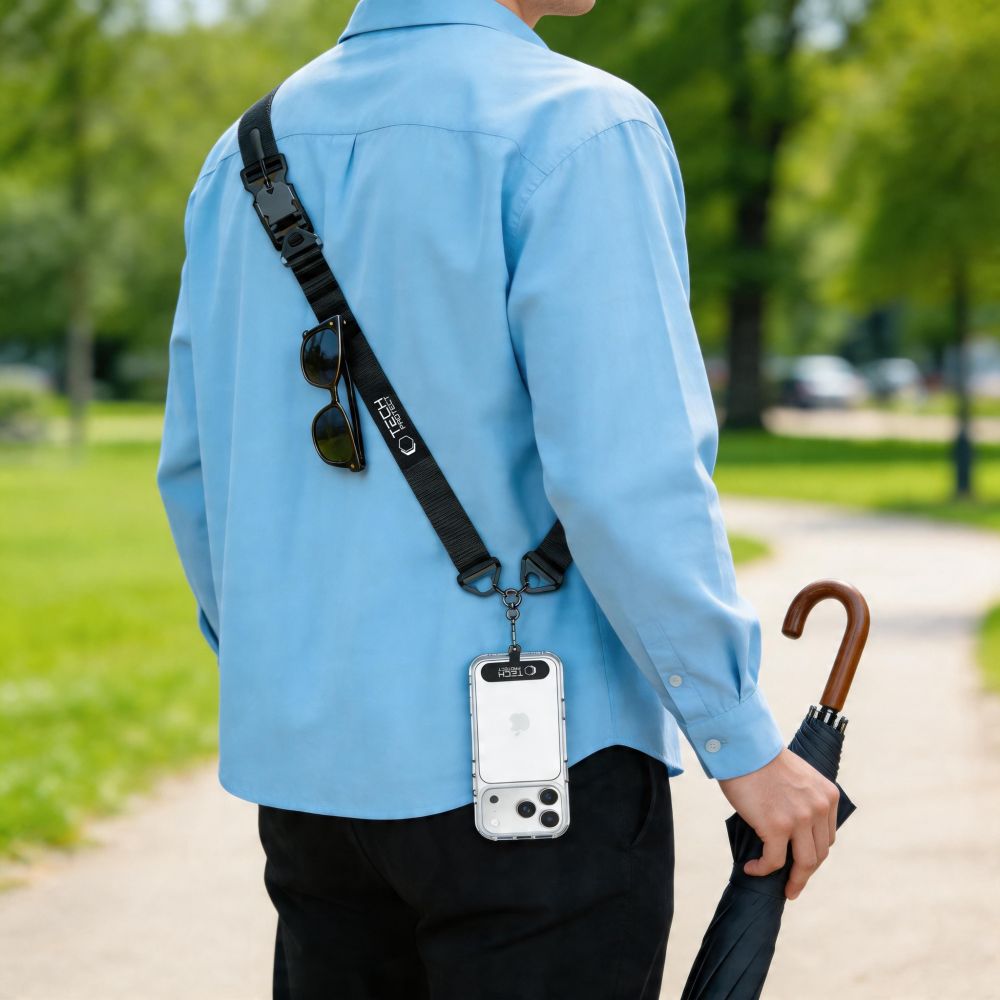 Tech-Protect C9S Rope Crossbody telefono dirželis - juodas -- Other phone accessories