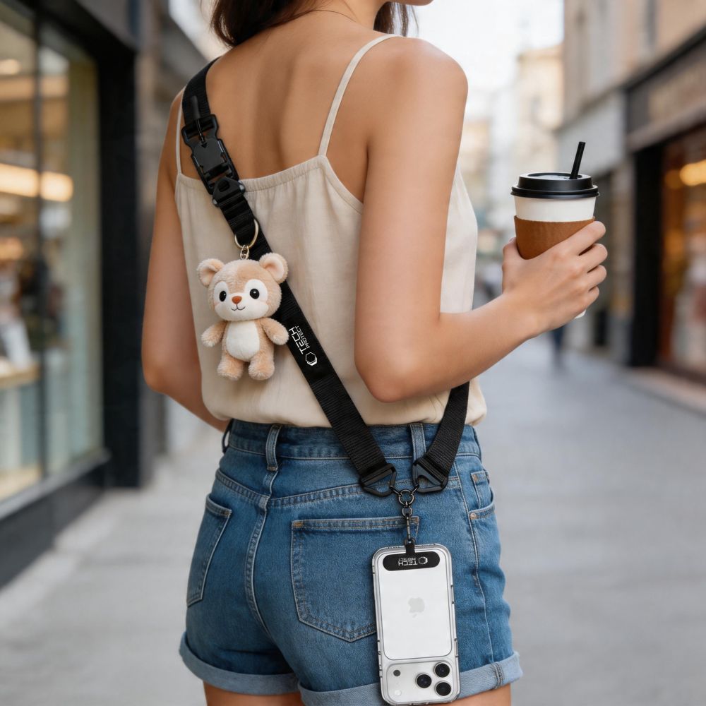 Tech-Protect C9S Rope Crossbody telefono dirželis - juodas -- Other phone accessories