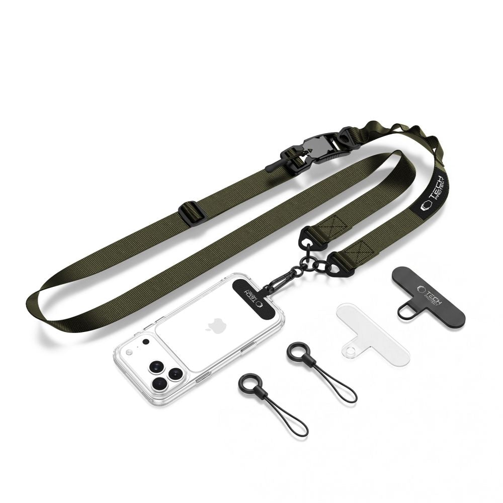 Tech-Protect C9S Rope Crossbody telefono dirželis - žalias -- Other phone accessories