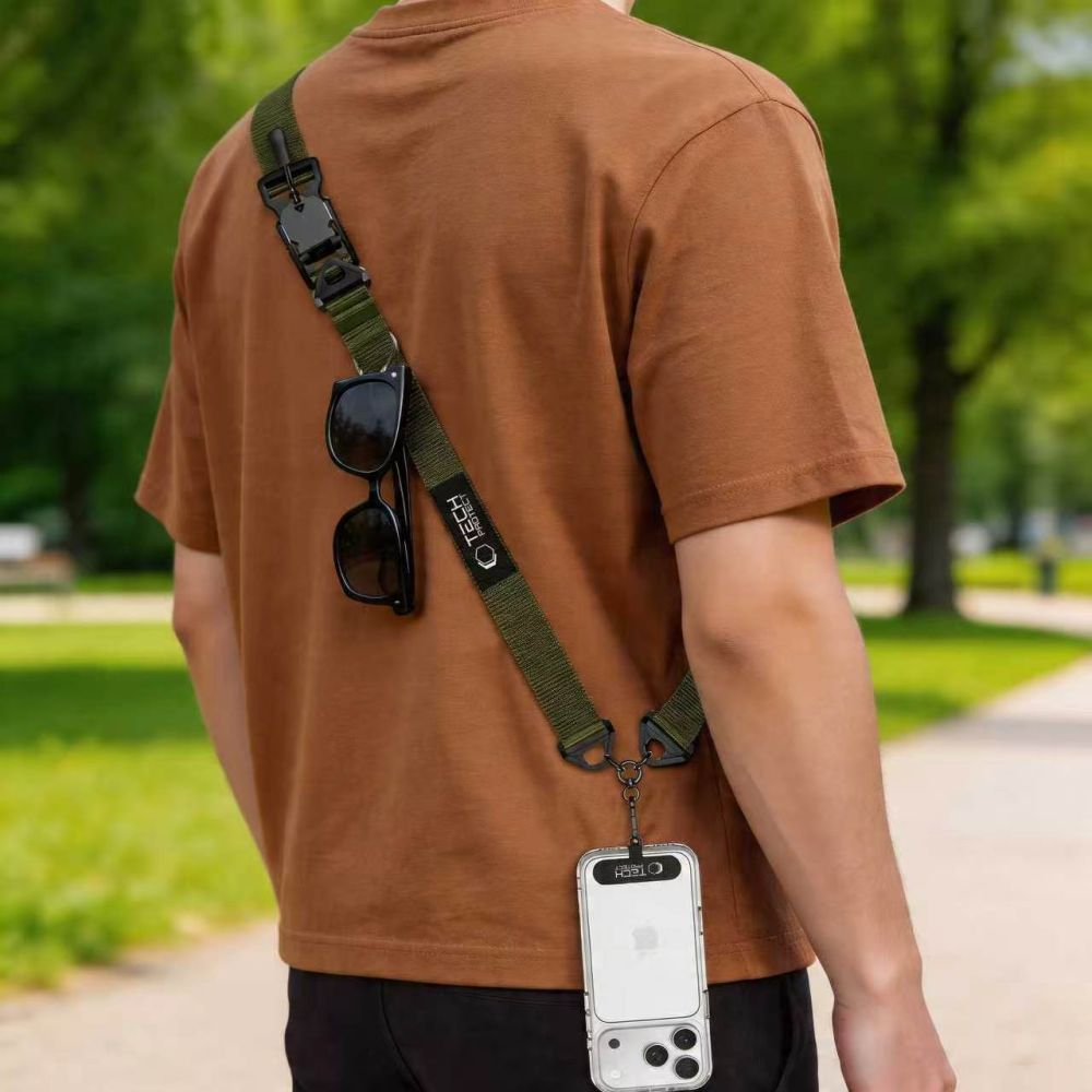Tech-Protect C9S Rope Crossbody telefono dirželis - žalias -- Other phone accessories