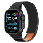 Tech-Protect Nylon Elite dirželis Apple Watch 44 / 45 / 46 / 49 mm - Juodas ir oranžinis -- Apple Watch 44/45/46/49mm