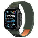 Tech-Protect Nylon Elite dirželis Apple Watch 44/45/46/49 mm - Žalias/Oranžinis -- Apple Watch 44/45/46/49mm