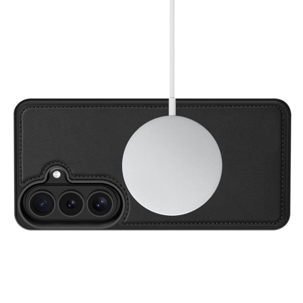 Tech-Protect Wallet MagSafe dėklas Samsung Galaxy S26 - Matinė juoda -- Samsung Galaxy S26