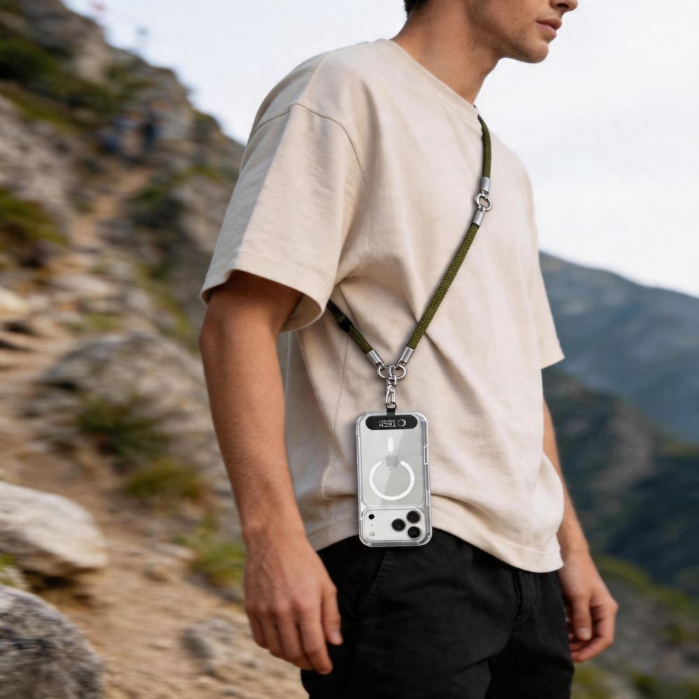 Tech-Protect C10S Rope telefono dirželis - žalias -- Other phone accessories