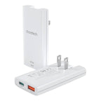 Choetech PD6011 65W GaN Ultra USB-C + USB-A sieninis kroviklis - baltas