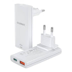 Choetech PD6011 65W GaN Ultra USB-C + USB-A sieninis kroviklis - baltas
