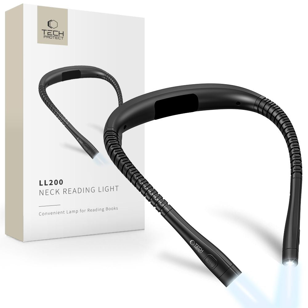 Tech-Protect LL200 belaidė skaitymo lempa ant kaklo - juoda -- Cell phone cables