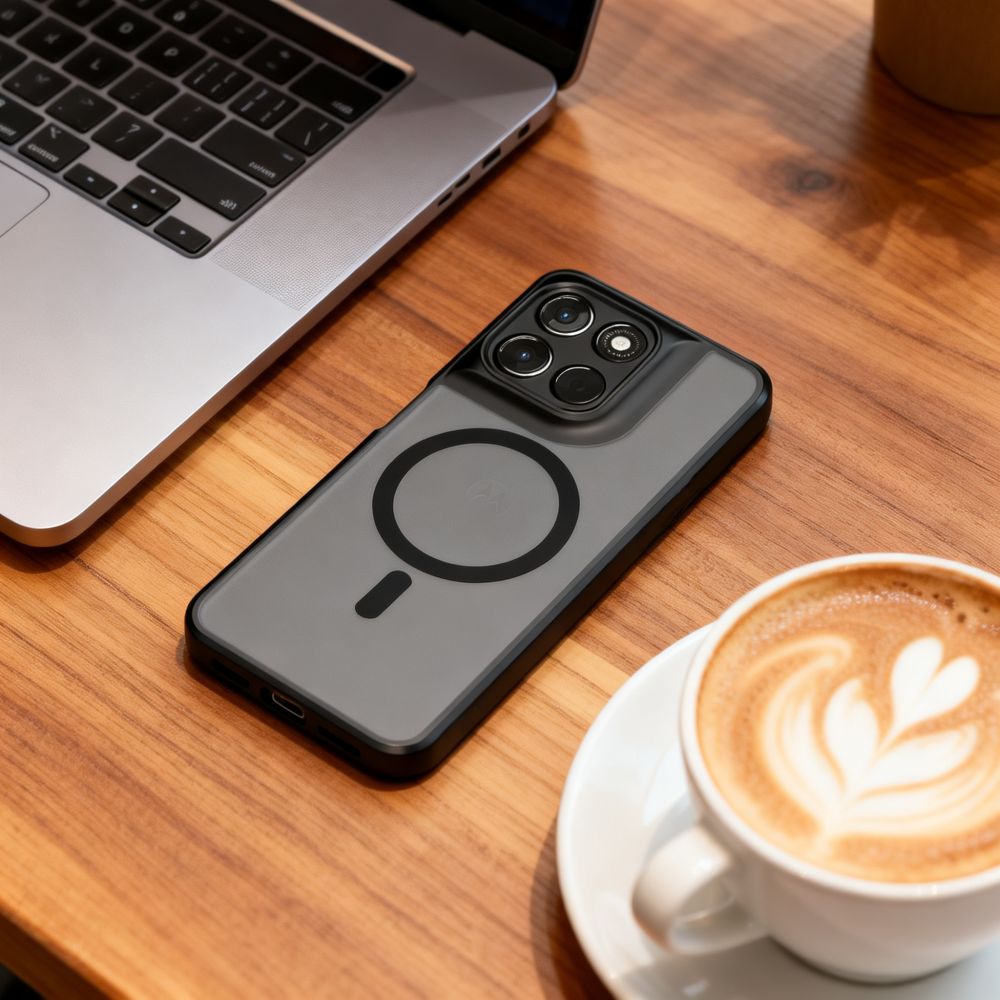 Tech-Protect Magmat MagSafe dėklas Motorola Moto G57 Power / G67 Power - matinė juoda -- Motorola Moto G57 Power /...