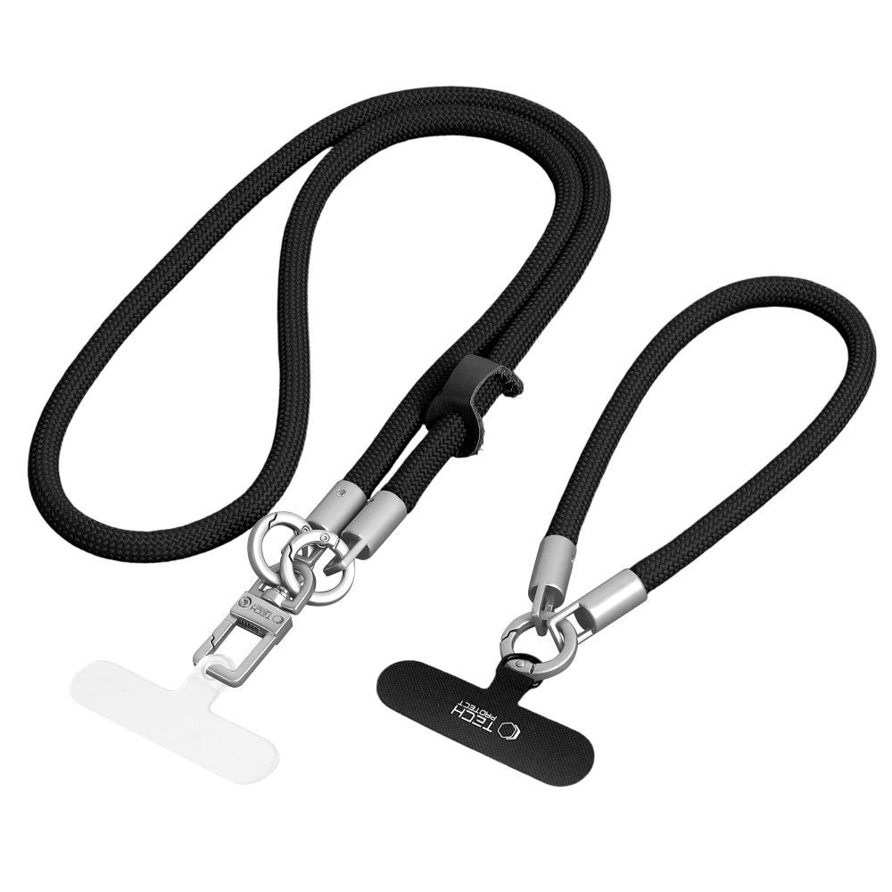 Tech-Protect C10S Rope telefono dirželis - juodas ir titano -- Other phone accessories