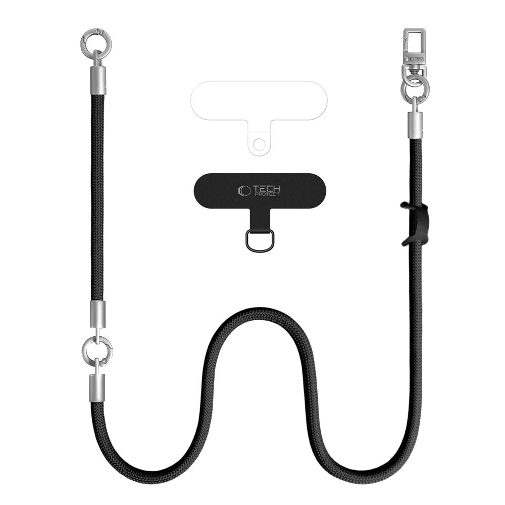 Tech-Protect C10S Rope telefono dirželis - juodas ir titano -- Other phone accessories