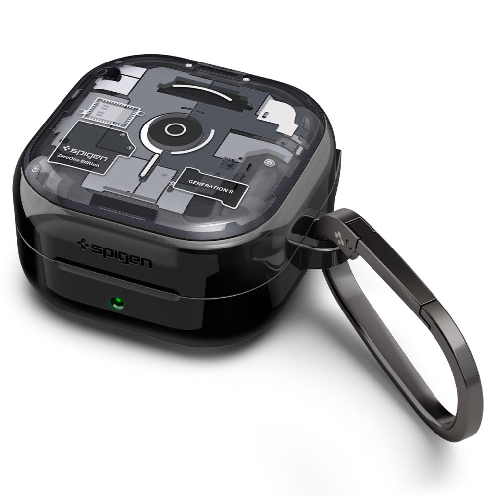 Spigen Ultra Hybrid Zero One dėklas Samsung Galaxy Buds 4 / 4 Pro - Juodas -- Samsung Galaxy Buds 4 / Samsung Galaxy Buds...