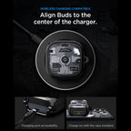 Spigen Ultra Hybrid Zero One dėklas Samsung Galaxy Buds 4 / 4 Pro - Juodas -- Samsung Galaxy Buds 4 / Samsung Galaxy Buds...