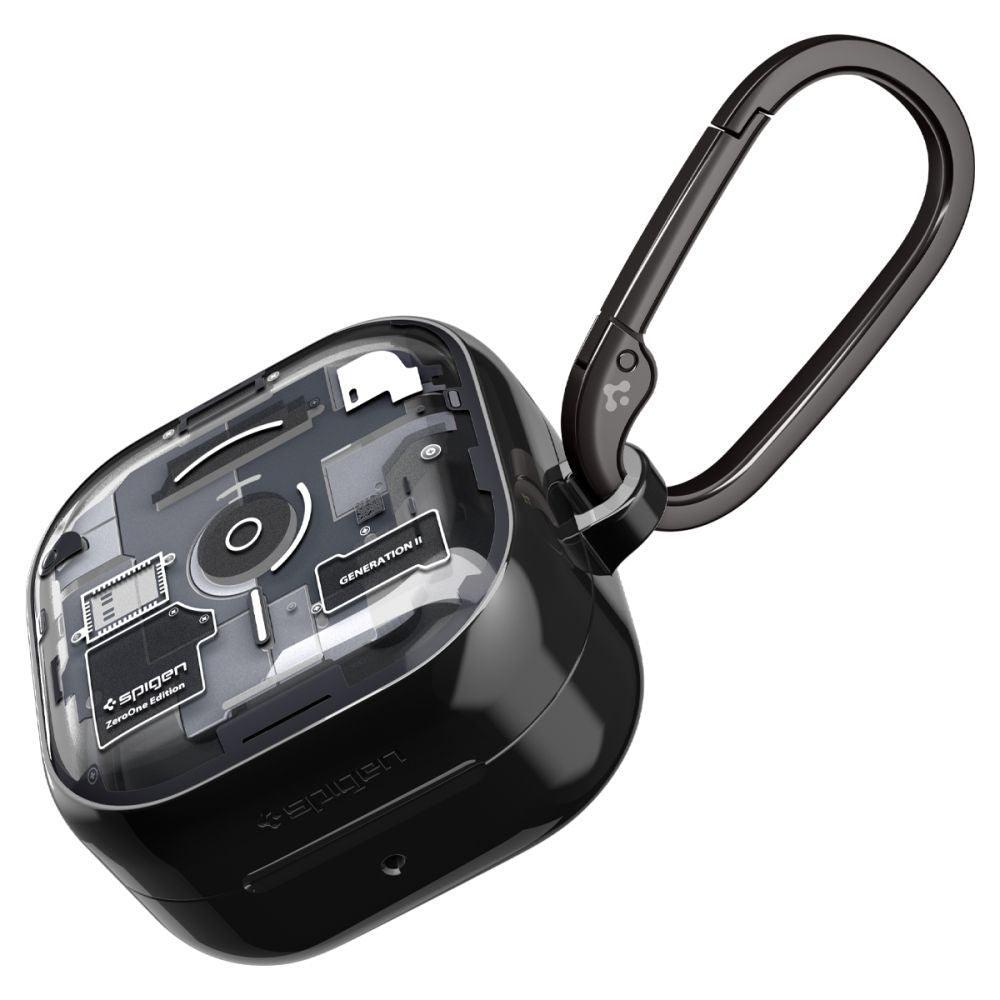 Spigen Ultra Hybrid Zero One dėklas Samsung Galaxy Buds 4 / 4 Pro - Juodas -- Samsung Galaxy Buds 4 / Samsung Galaxy Buds...
