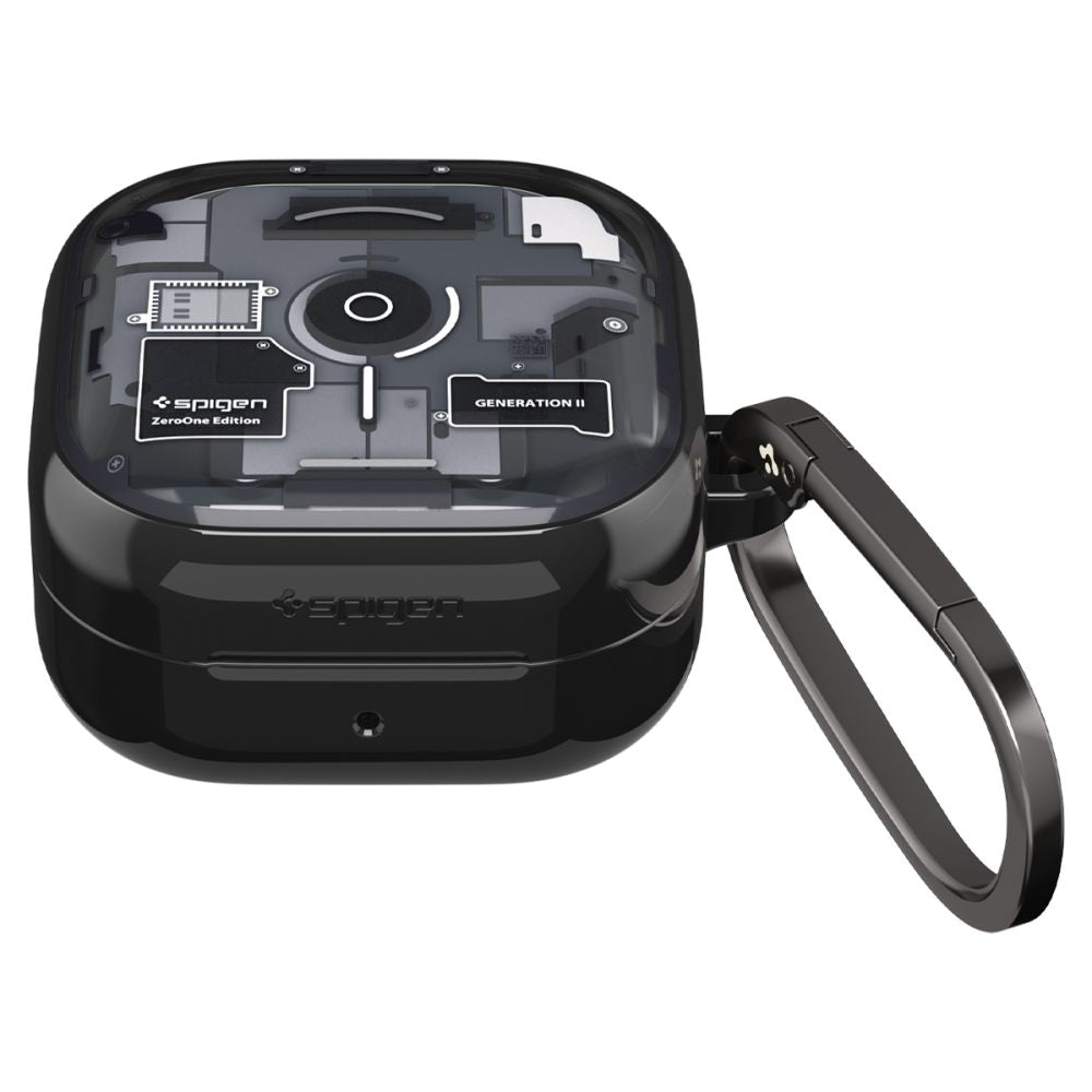 Spigen Ultra Hybrid Zero One dėklas Samsung Galaxy Buds 4 / 4 Pro - Juodas -- Samsung Galaxy Buds 4 / Samsung Galaxy Buds...