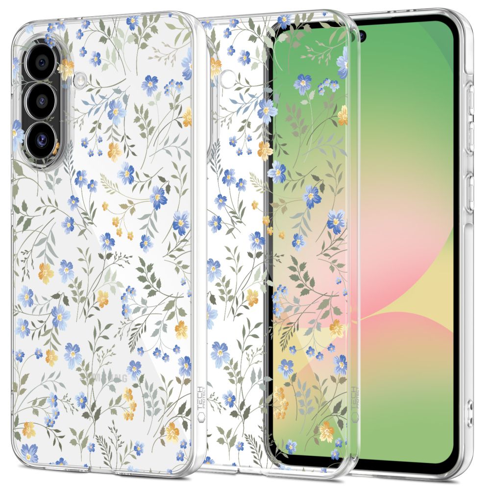 Tech-Protect FlexAir dėklas Samsung Galaxy A27 - Skaidrus gėlėtas -- Samsung Galaxy A27