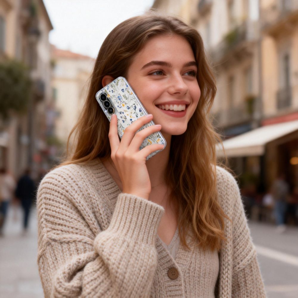 Tech-Protect FlexAir dėklas Samsung Galaxy A27 - Skaidrus gėlėtas -- Samsung Galaxy A27