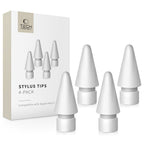 Tech-Protect Stylus Tips Apple Pencil 4 vnt. rinkinys - Balta -- Apple Pencil