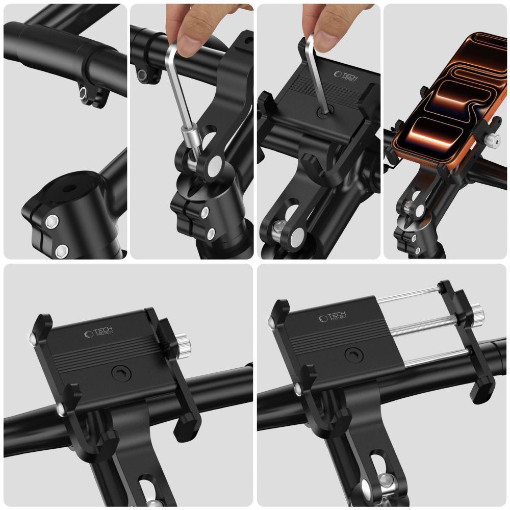 Tech-Protect V5 vairo laikiklis - Juodas -- Cell phone holders