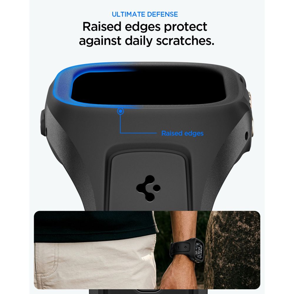 Spigen Liquid Air Pro dirželis, skirtas Apple Watch Ultra 49mm – juodas -- Apple Watch Ultra 49mm