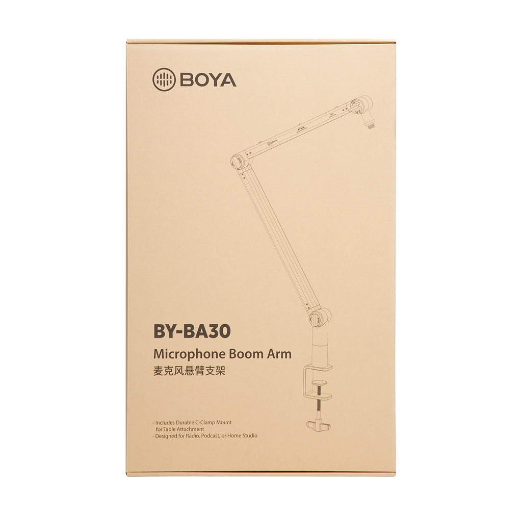 Boya BY-BA30 stalinė mikrofonų svirtelė su paslepta kabelio valdymu - juoda -- Microphones