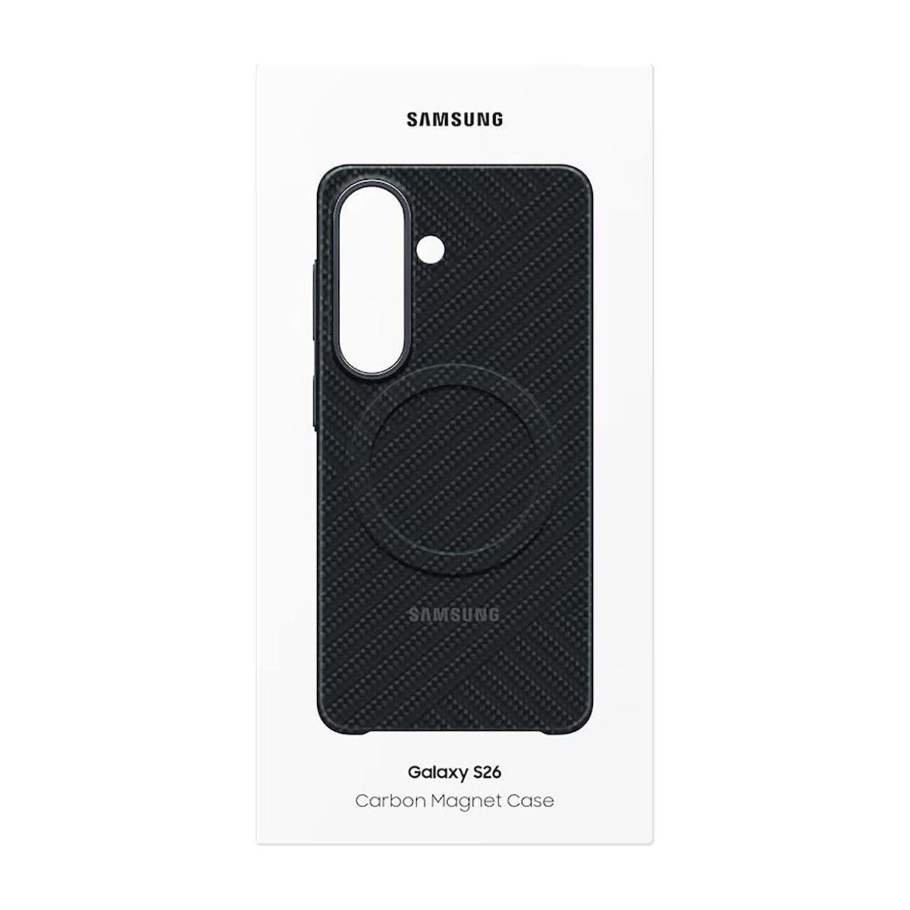 Samsung Carbon Magnet Case dėklas Samsung Galaxy S26, suderinamas su MagSafe - juodas -- Samsung Galaxy S26