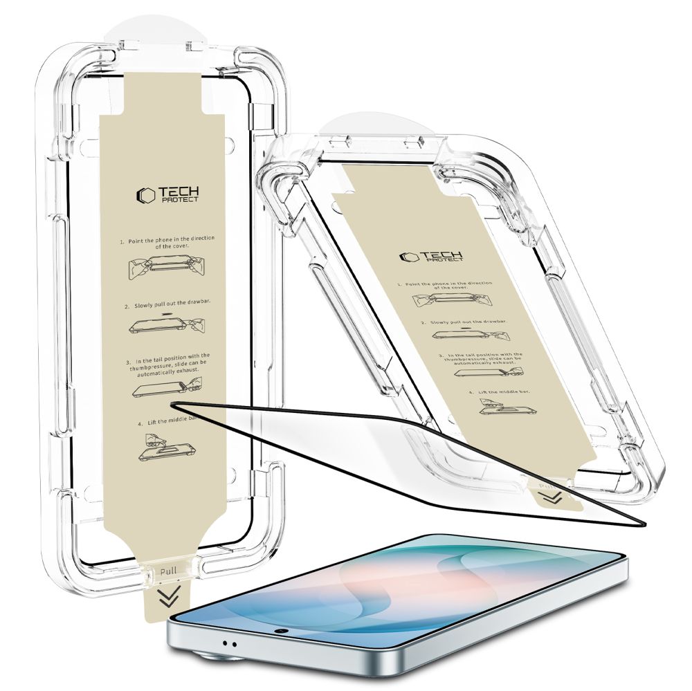 Tech-Protect Quick Set AR+ antiatspindžinis stiklas Samsung Galaxy S26 - Juodas -- Samsung Galaxy S26